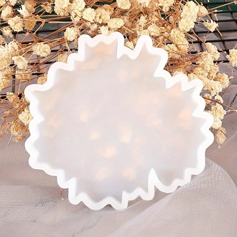 1pc Irregular Coaster Resin Casting Mold Mirror Resin Bowl Cups Mats for DIY Coasters Making