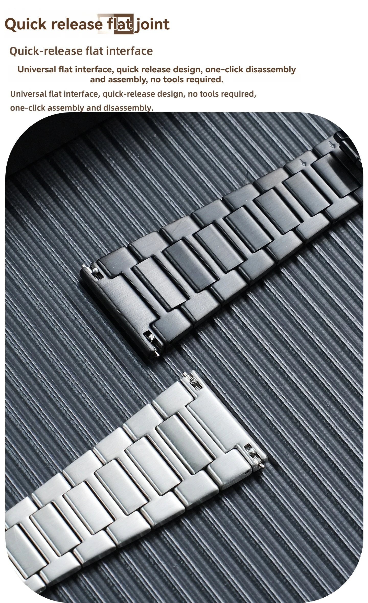 For Commander Franck Muller quality quick release stainless steel watch strap of Desai DZ4318, men's 26mm large size watch bnad