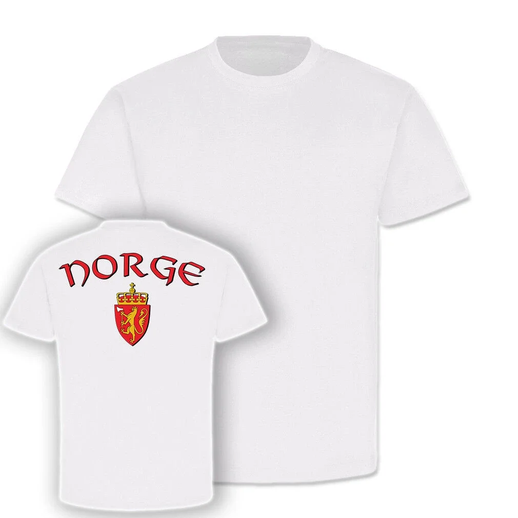 

Norge-Kongeriket Noreg Norge Coat of Arms T-Shirt 100% Cotton O-Neck Short Sleeve Summer Casual Mens T-shirt Streetwear