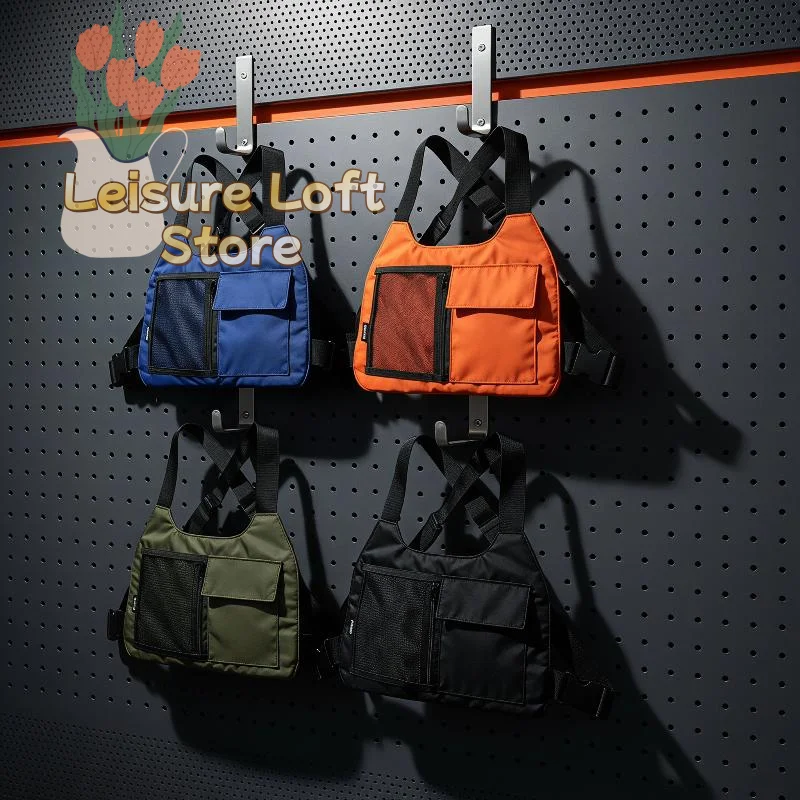 Multifunctional Tactical Chest Bag Vest Style Backpack Lightweight Breathable for Mountain Climbing Hiking Camping Travel