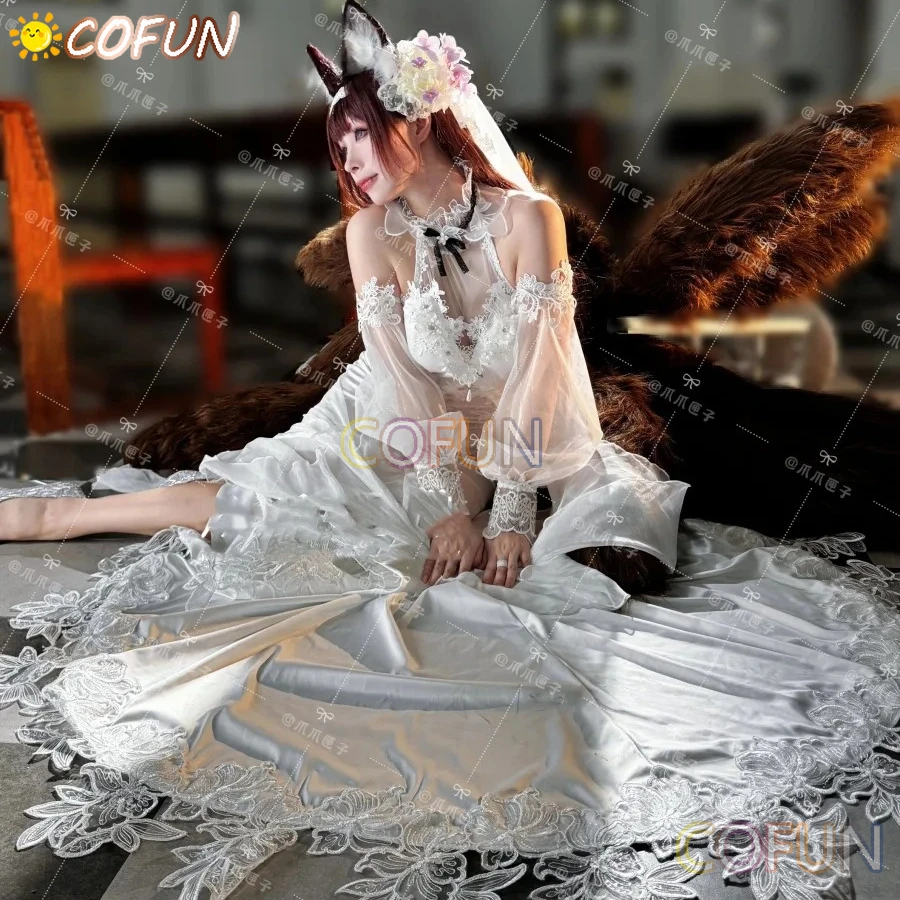 

COFUN Blue Archive IJN Amagi Wedding Dress Cosplay Costume Cos Game Anime Party Uniform Hallowen Play Role Clothes Clothing