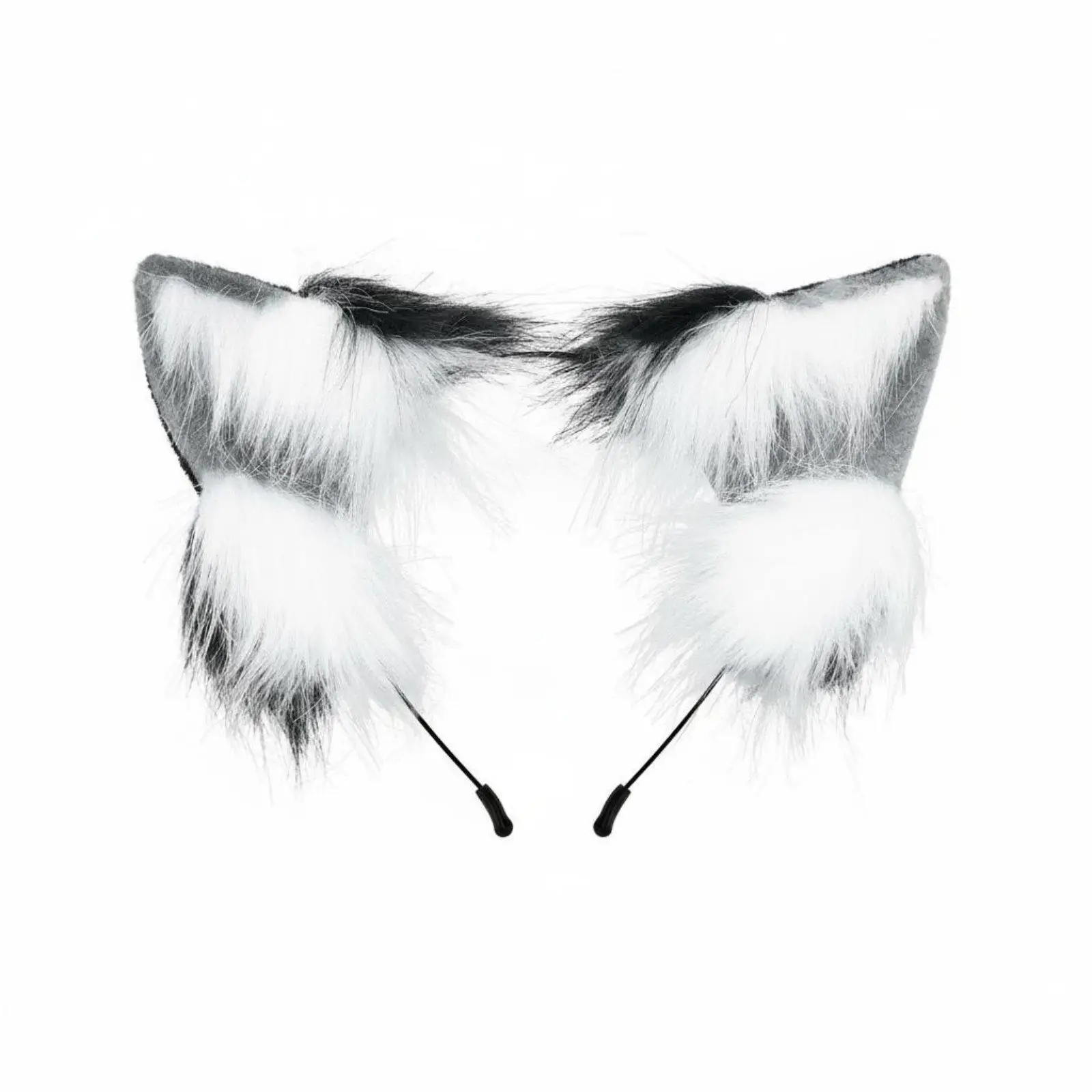 Faux Cat Ear Headband and Tail Handmade Creature Ears Headband and Tail Canine