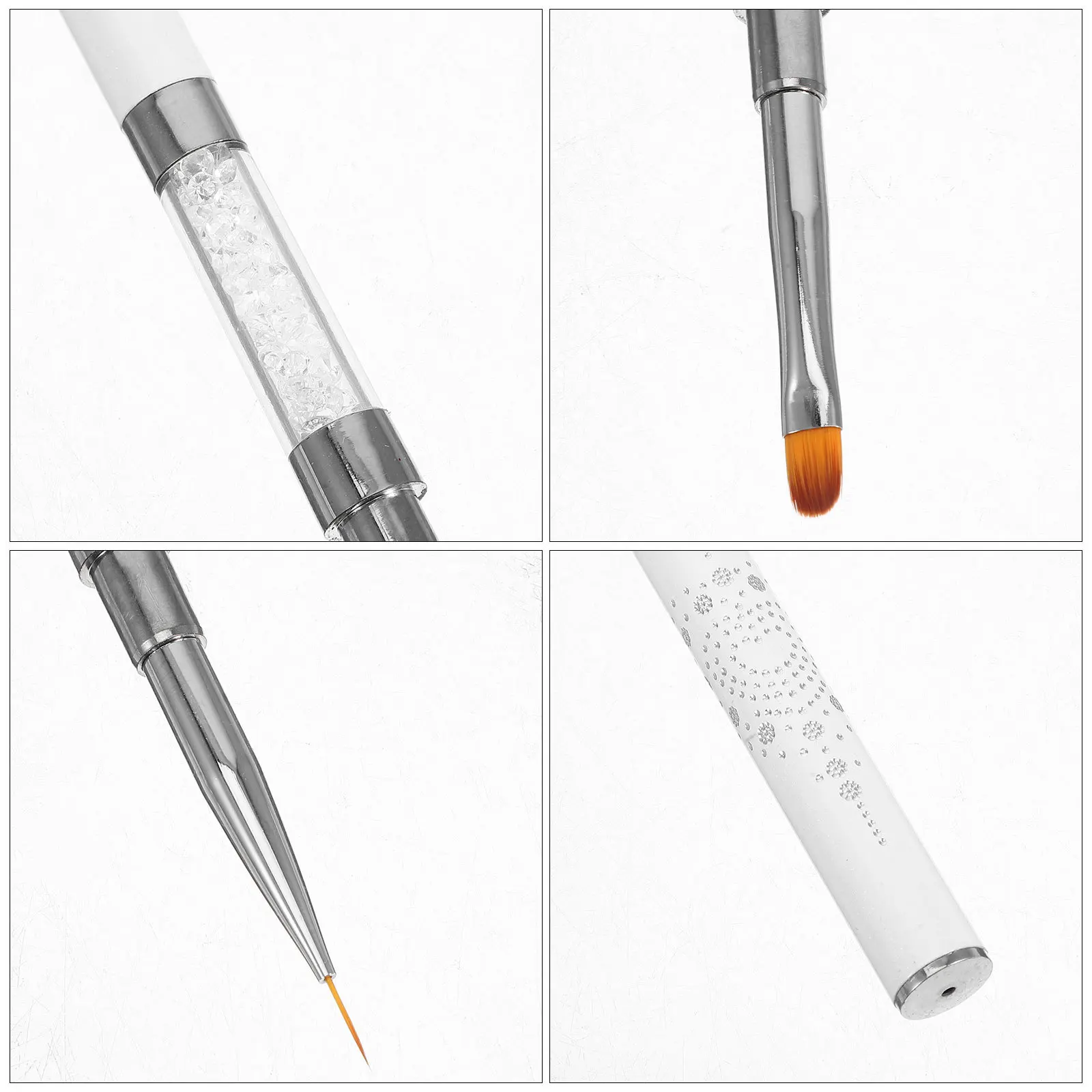 2pcs Nail Art Liner Brushes Professional Double Ended Detailing Tools For Fine Line Drawing Precision Pen