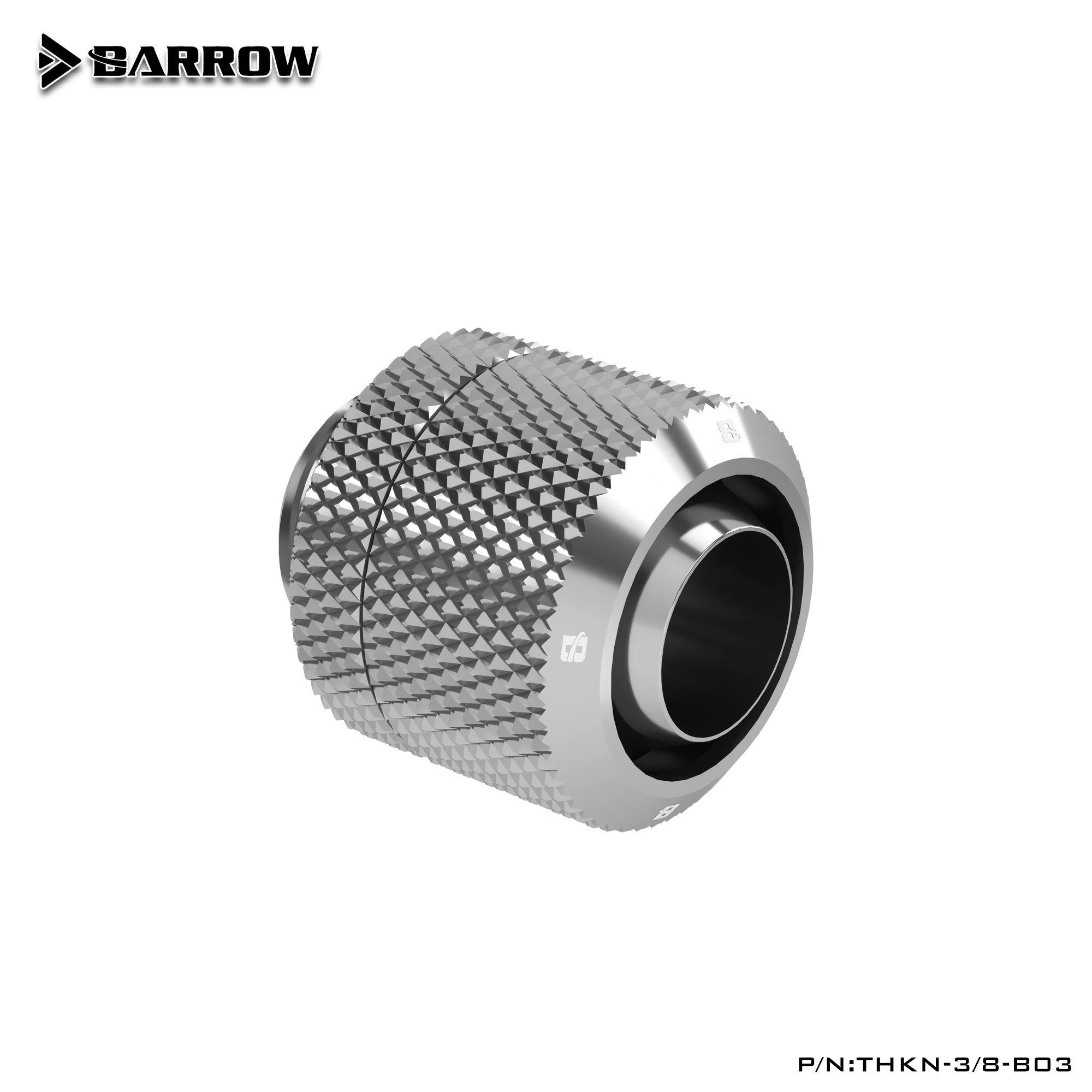 Barrow THKN-3/8-B03 8Pcs Thin Hose Fitting For Soft Tube Silver/Gold/White/Black Hand-Tightened Soft Pipe Connector