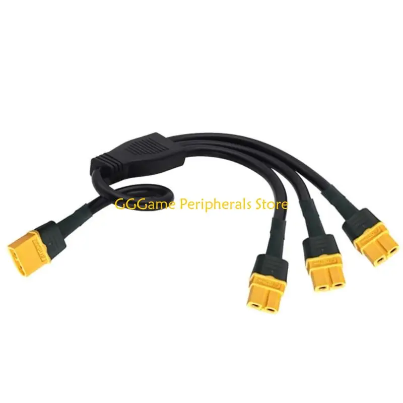 U55B 35CM XT60H Splitter Cable, 1 Male to 3 Female Charging Wire for Battery Sharing, Device Cable Routing, and Routine