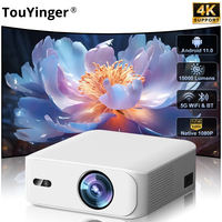 Touyinger L9 1080P Mini Projector Support 4K Full HD Portable Video Beam WiFi Android 11 Smart Home Theater
