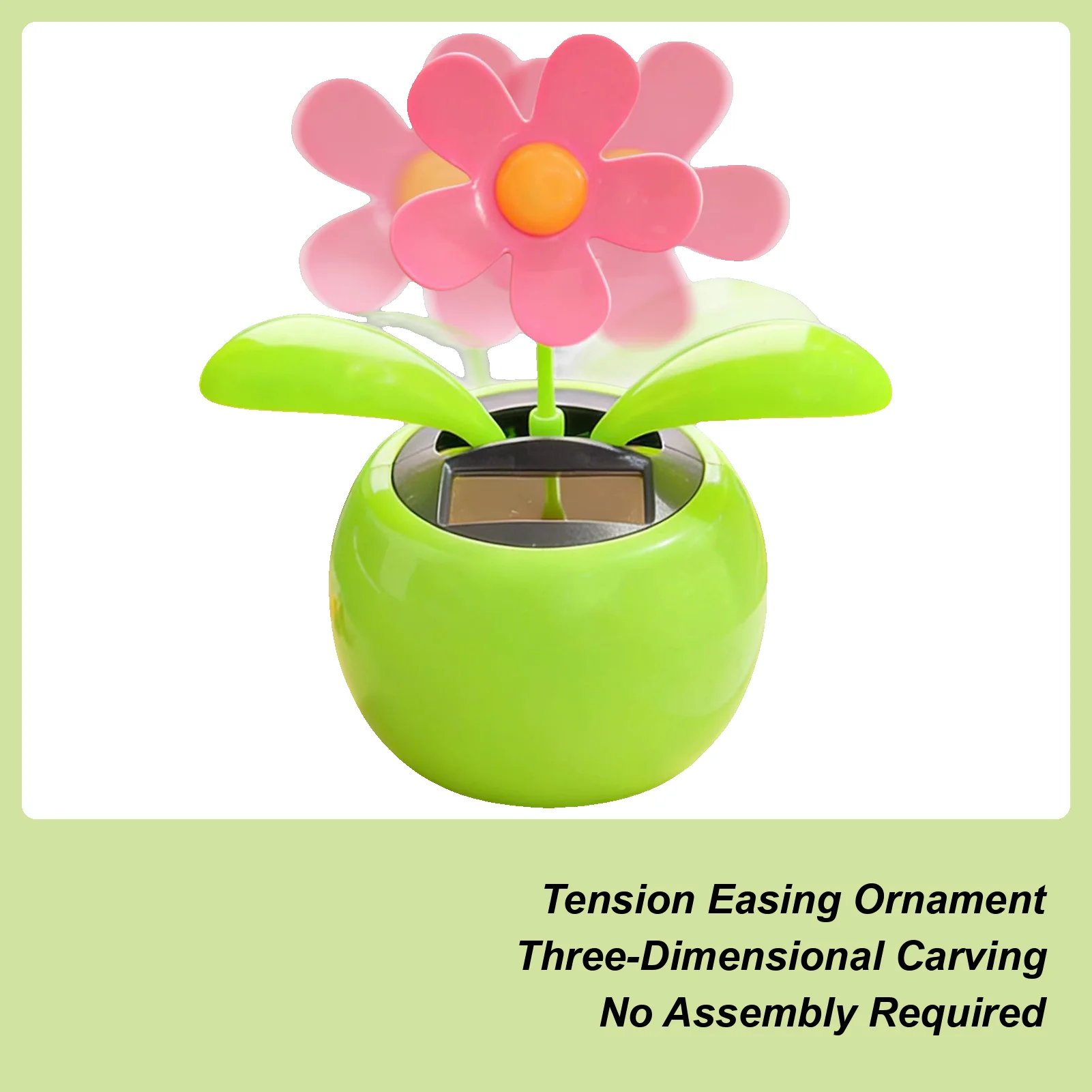 Creative Solar Swinging Apples Flower Solar Flower Ornament Swaying Flower Car Dashboard Decorations Car Accessories