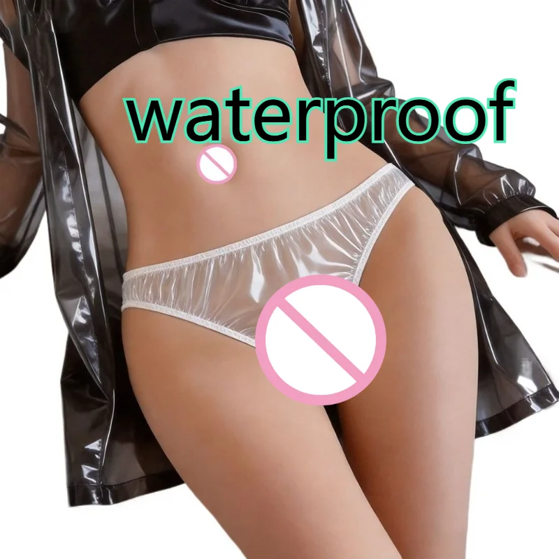 Tpu Super Soft Plastic Film Transparent Underwear Waterproof Swimming Pants Elastic PVC Sexy Low-rise Close-fitting Sex Briefs