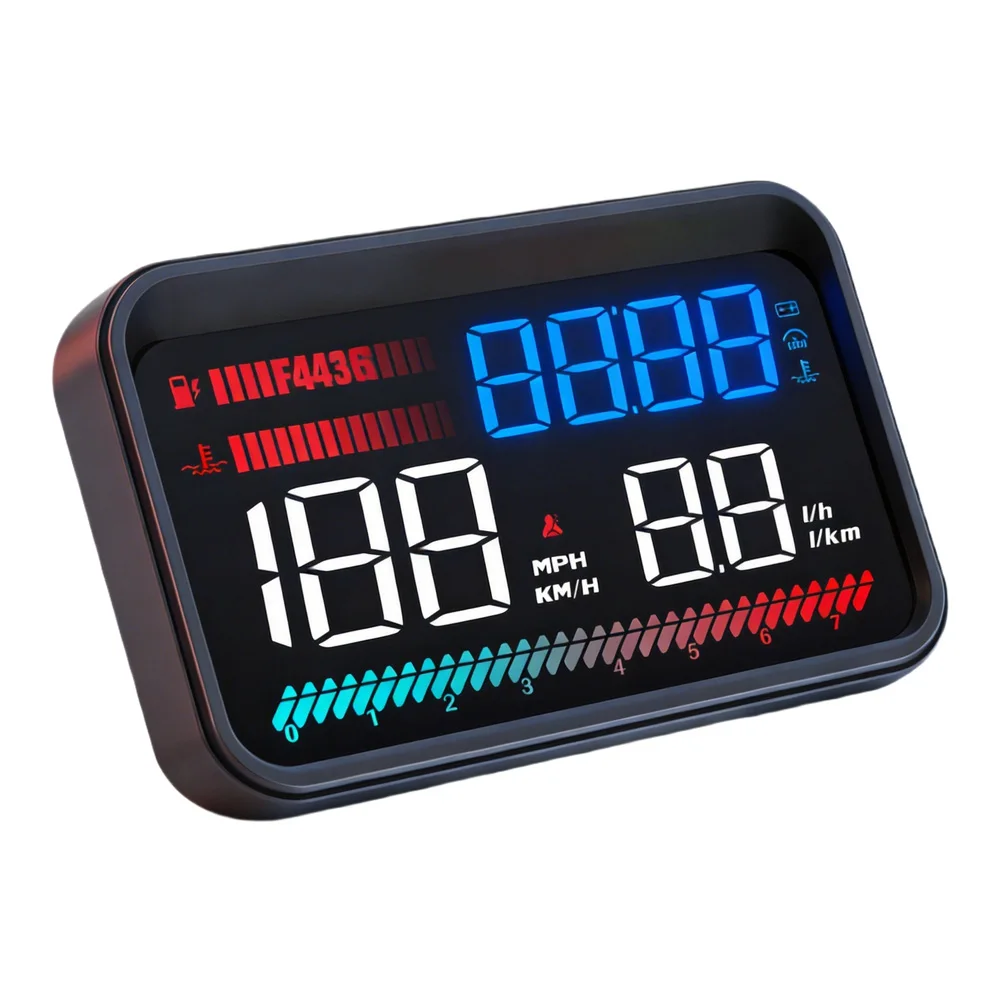 OBD2 Interface Vehicle Projector Speed Projector OBD2 HUD ABS PC Composite Material Plug-and-play Installation For Night Driving