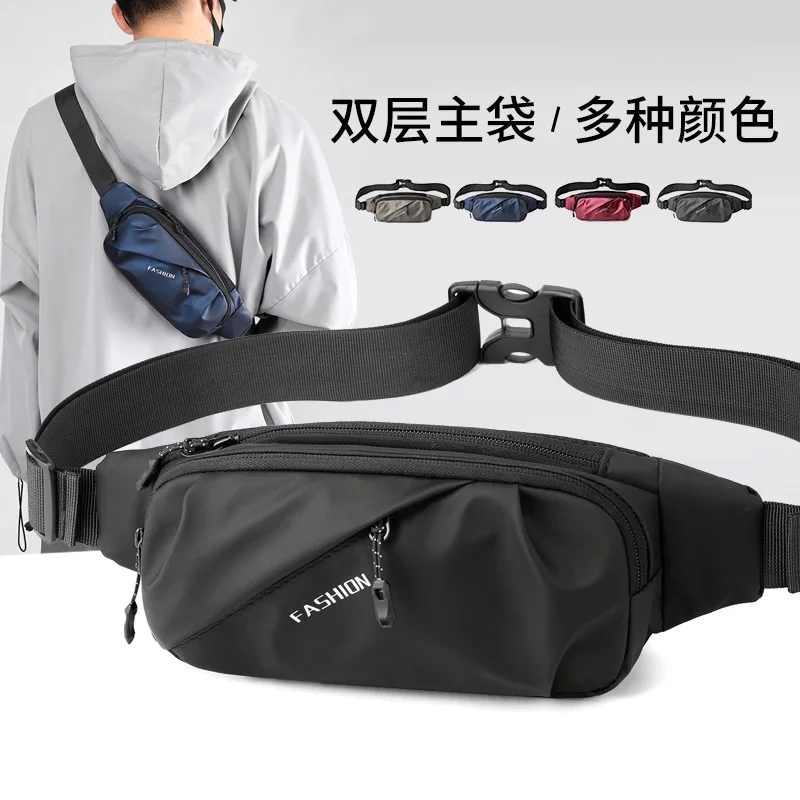 

Fashion Sports Waist Bag Casual Men's Chest Bag Outdoor Running Breast Package Mobile Phone Messenger Bag Crossbody Male man