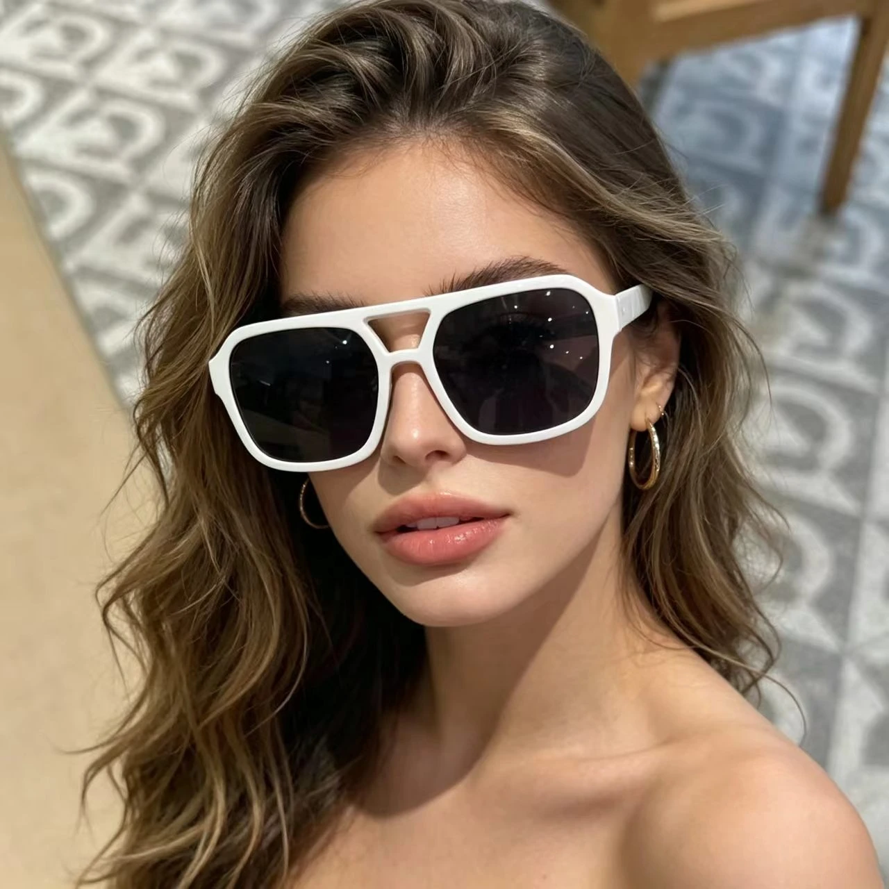 Retro Pilot Sunglasses UV400 Protection Men Women Fashion Colorful Lens Sun Glasses Square Retro For Driving Outdoors Shopping