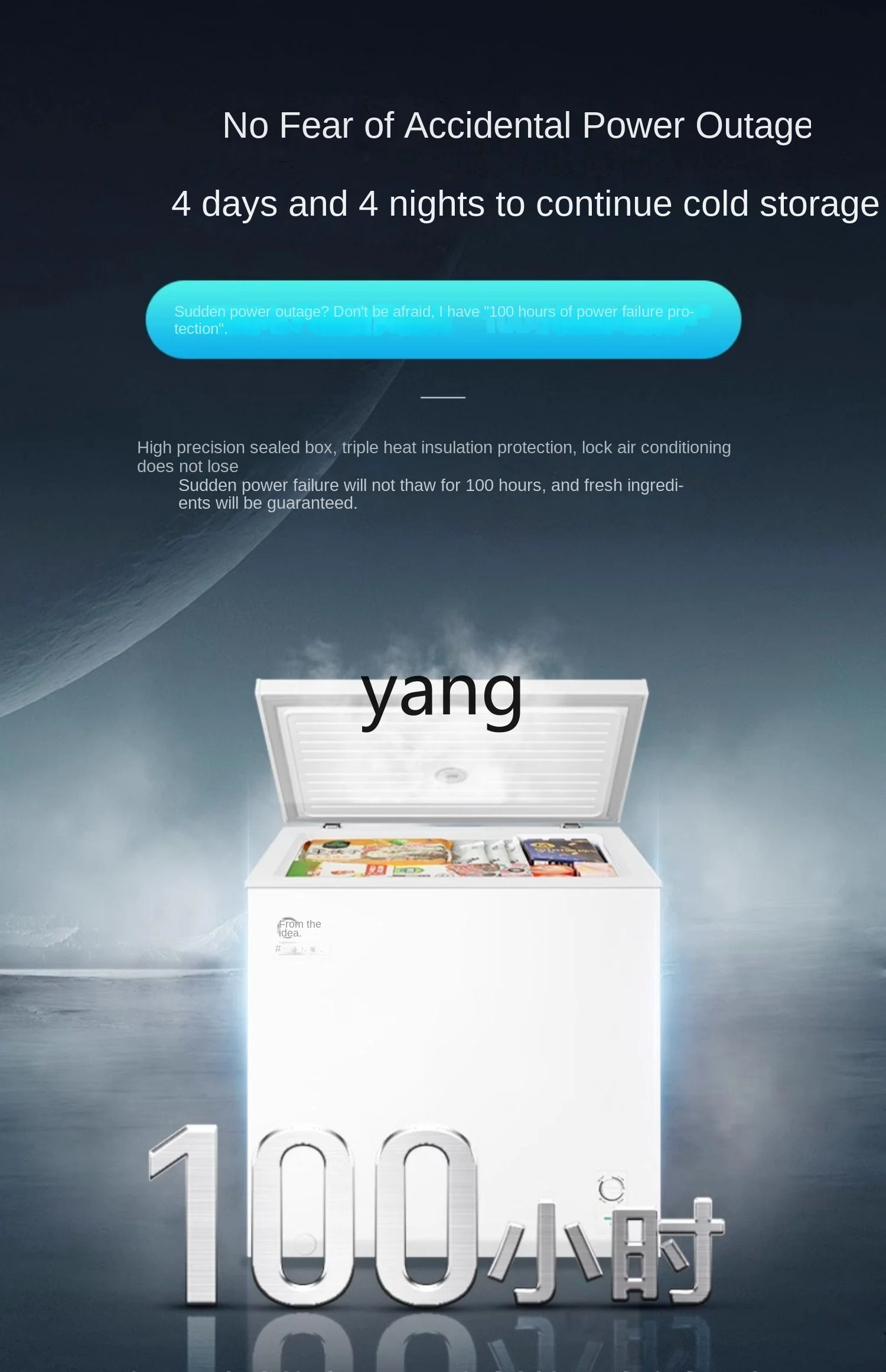 CX Household Small Freezer Full Freezer Dual-Use Commercial Single Temperature Energy Saving Less Frost Refrigerator