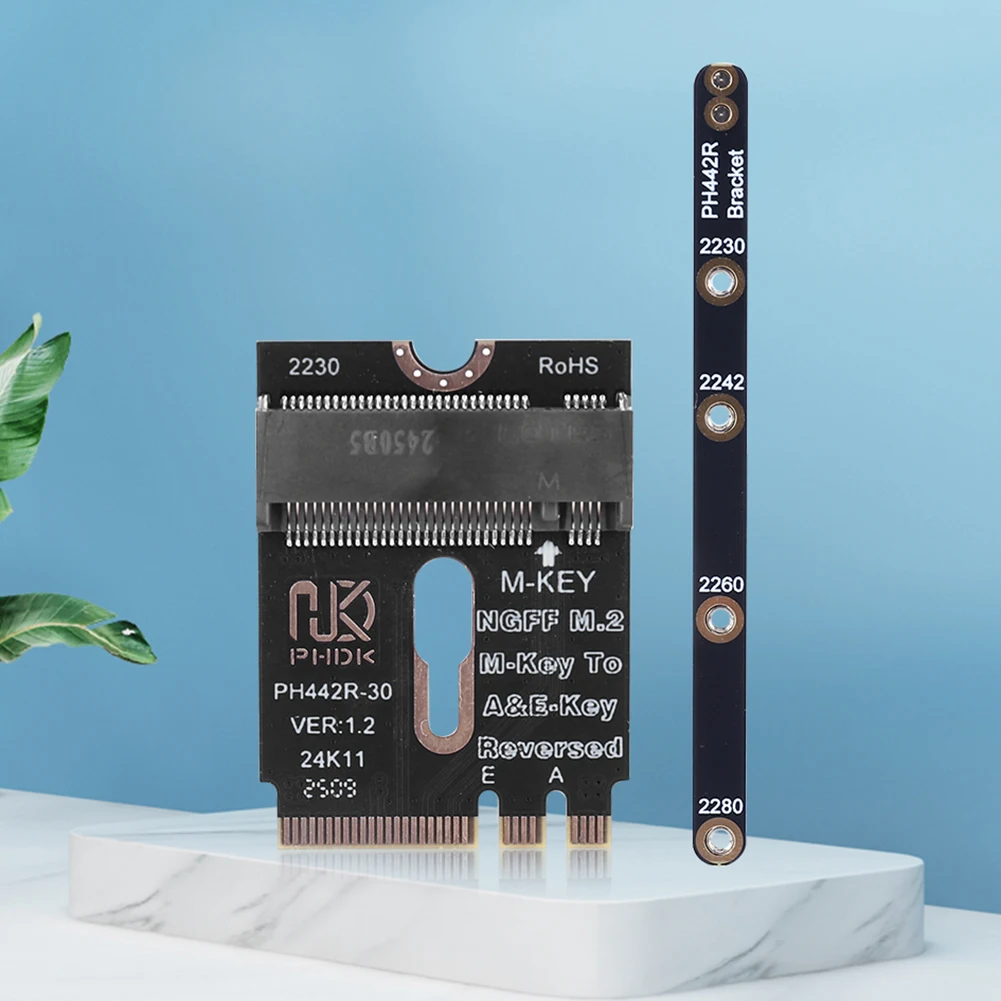 

Карта-удлинитель NGFF A+E-Key (мужской) - NVME M-Key (женский) для SSD NVME 2230, 2242, 2260, 2280, PCIe 4.0