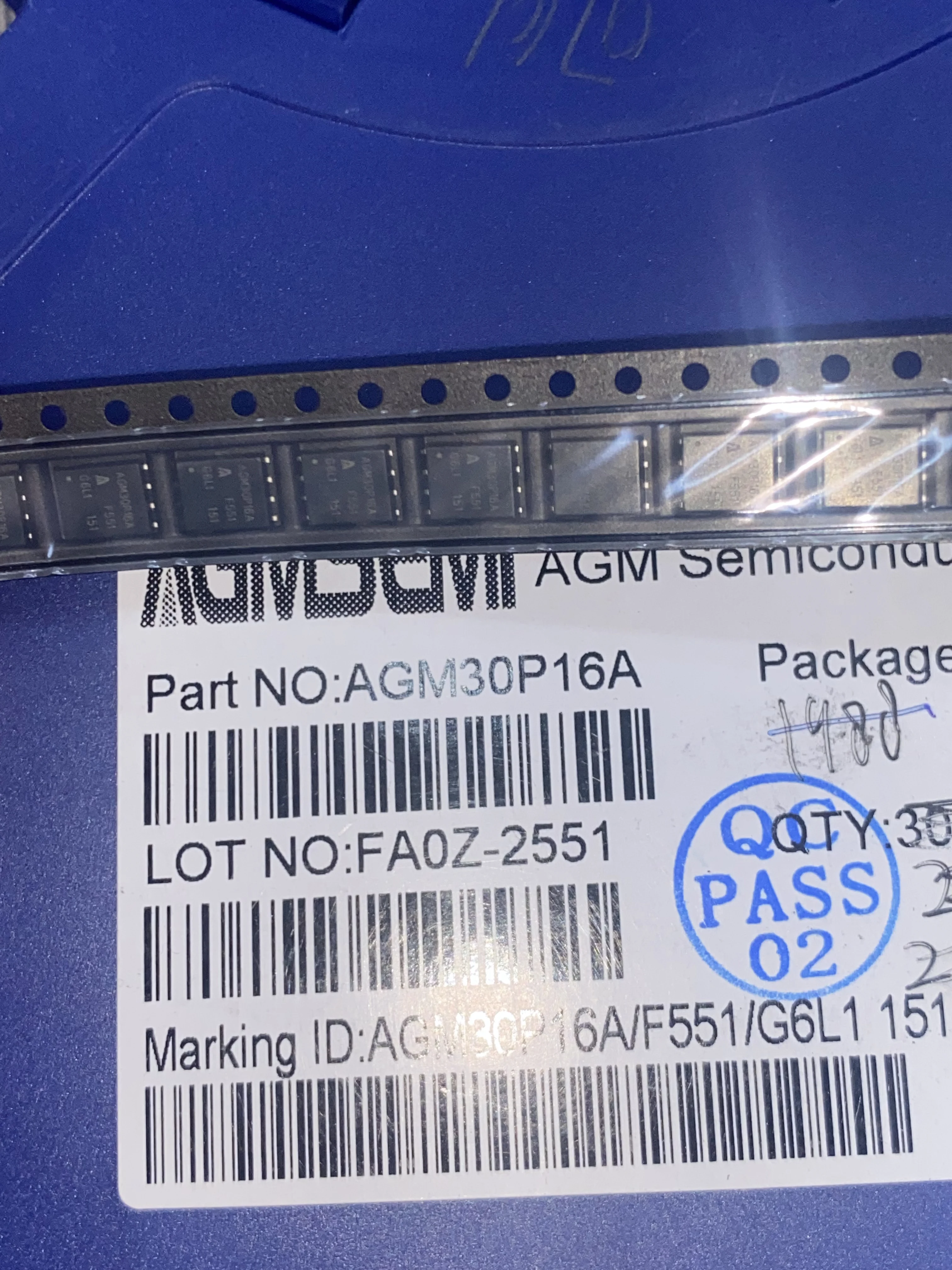 

50PCS AGM30P16A Brand New Original DFN5*6