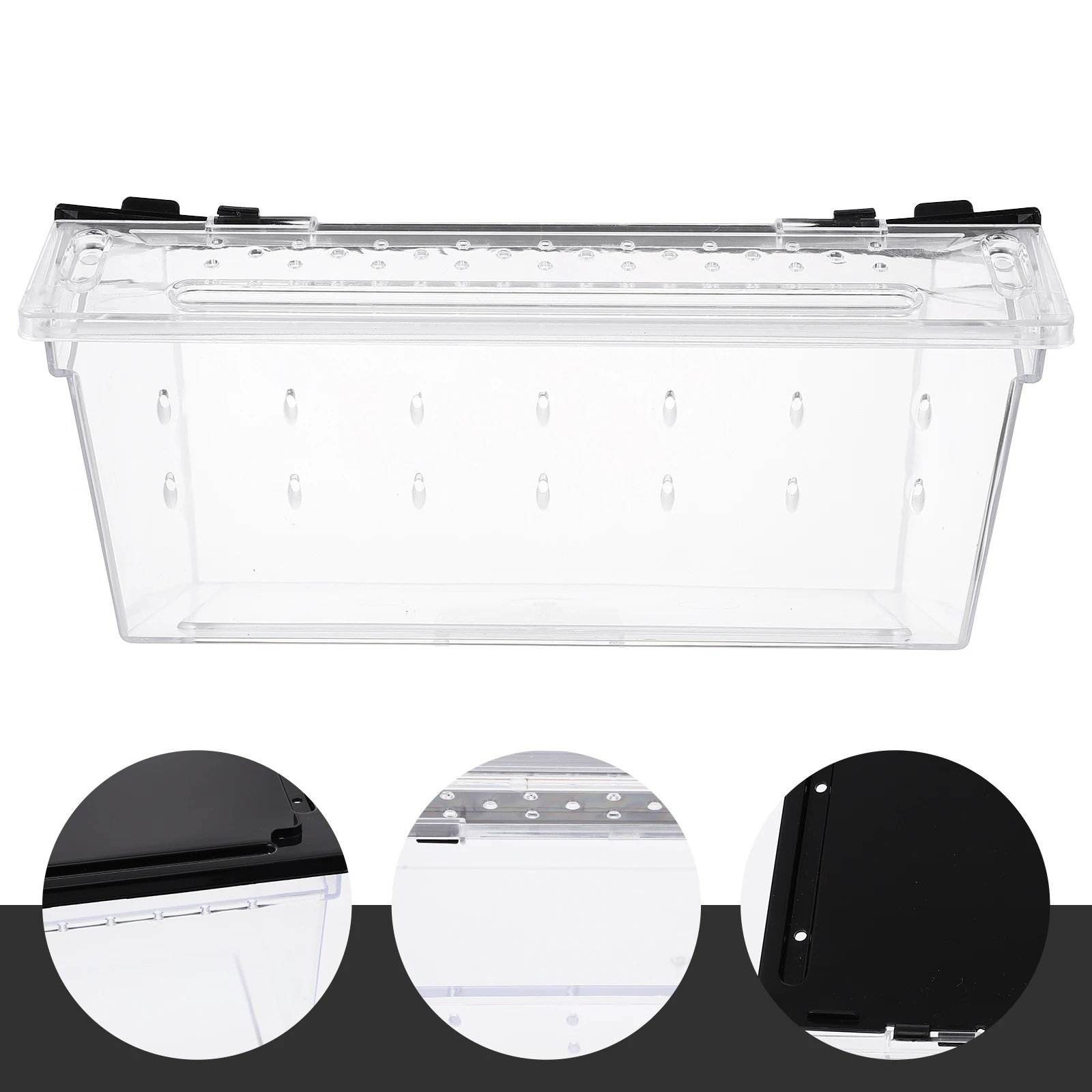 

ABS Reptile Terrarium Box Lightweight Compact Portable Clear Transparent Easy to Clean Pet Supply Suitable for Small Animals