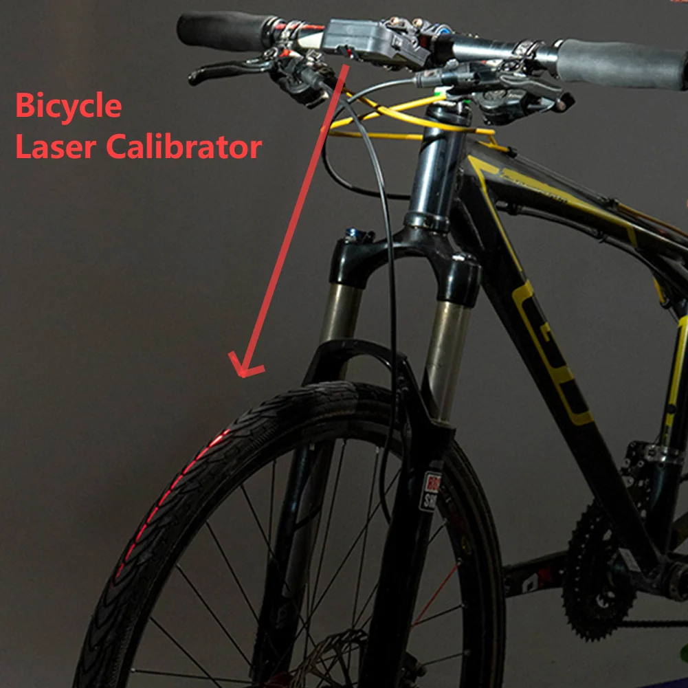 Bicycle Laser Calibrator Saddle Calibration Device USB Charging Bike Handlebar Saddle Calibrator 180mAh for Cycling Maintenance