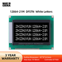 Stable Supply 12864-21M LCD Display Module DFSTN Black Film White Font Install ST7920 English LCD Display Screen