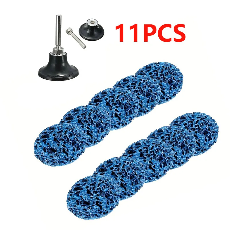 11 Pcs 2 Inch Sanding Discs Rust Remover Wheel Remove Paint and Oxidation Poly Strip Wheel Disc Abrasive Angle Grinding Wheel