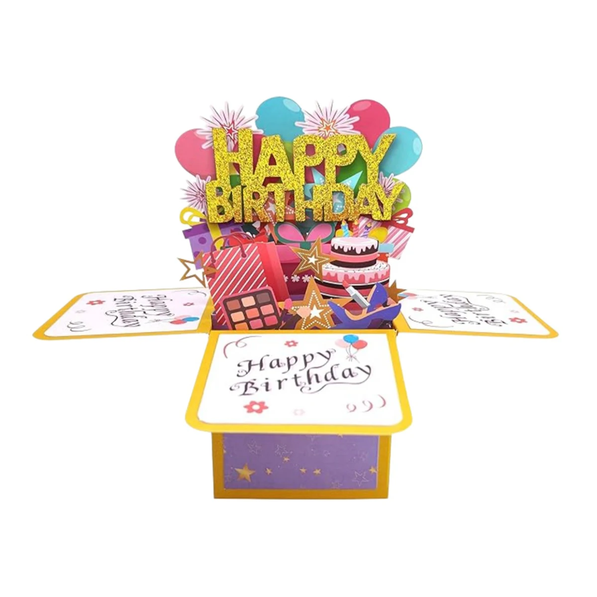 3D Pop-Up Geburtstagskarte, handgefertigte Happy Birthday Pop-Up Grußkarte, Premium Geburtstags-Erinnerungskarte, 9,1 x 6,9 Zoll