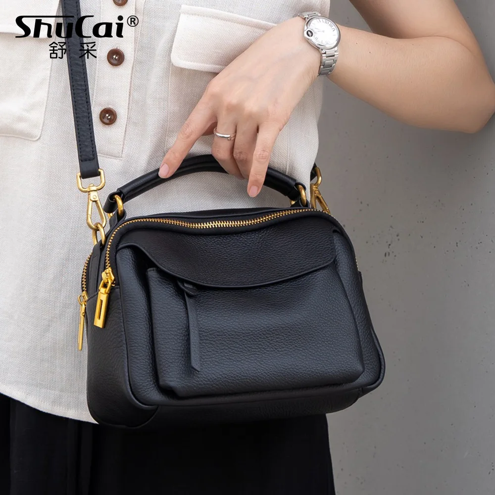 

Женская сумка через плечо из натуральной коровьей кожи, роскошная дизайнерская брендовая женская повседневная мягкая сумка из воловьей кожи, новинка высокого качества