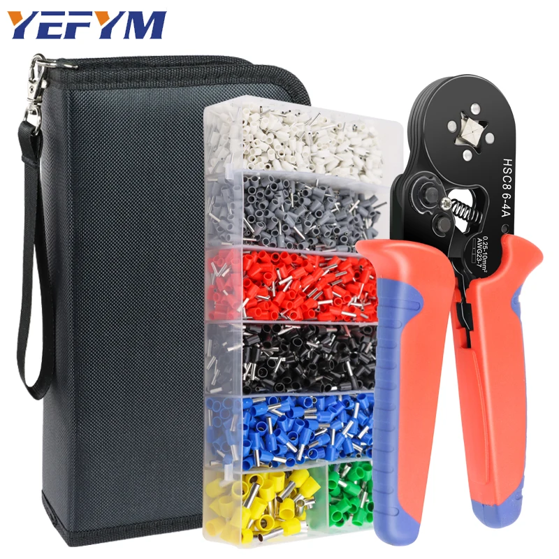 Crimping Pliers Ferrule Sleeves Tubular Terminal Tools HSC8 6-4A/6-6A/16-6 Wire Crimper Household Electrical Sets