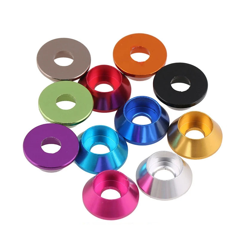 5pcs/10pcs aluminum CNC machined washer M2 M2.5 M3 M4 M5 M6 M8 Corlorful Aluminum Alloy Cap Head Gasket washers for RC parts