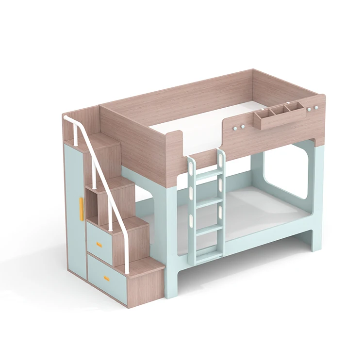 

*New Design Modern Nordic Blue School Bedroom Children Bunk Bed Double