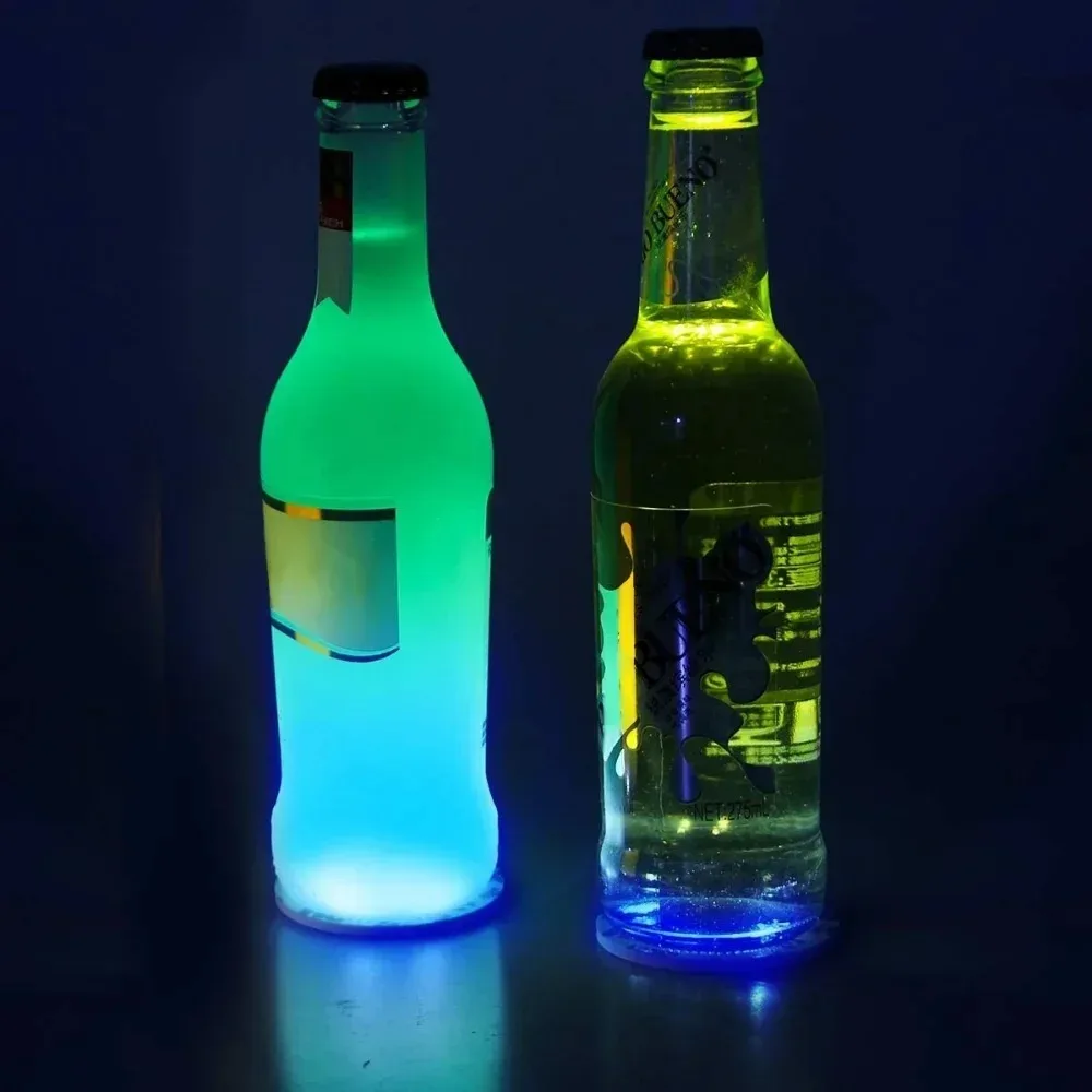 LED Light Emitting Sticker Coaster LED Bottle Light RGB Bottle LED Sticker Coaster  Flash Coaster