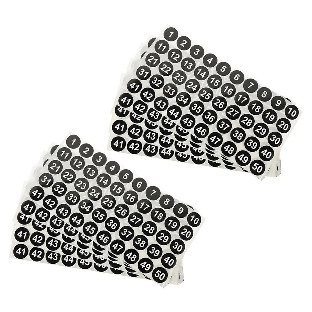 

500pcs Number Stickers Small Round Labels For Planners Waterproof Adhesive Dots Office Warehouse Storage Box Classification