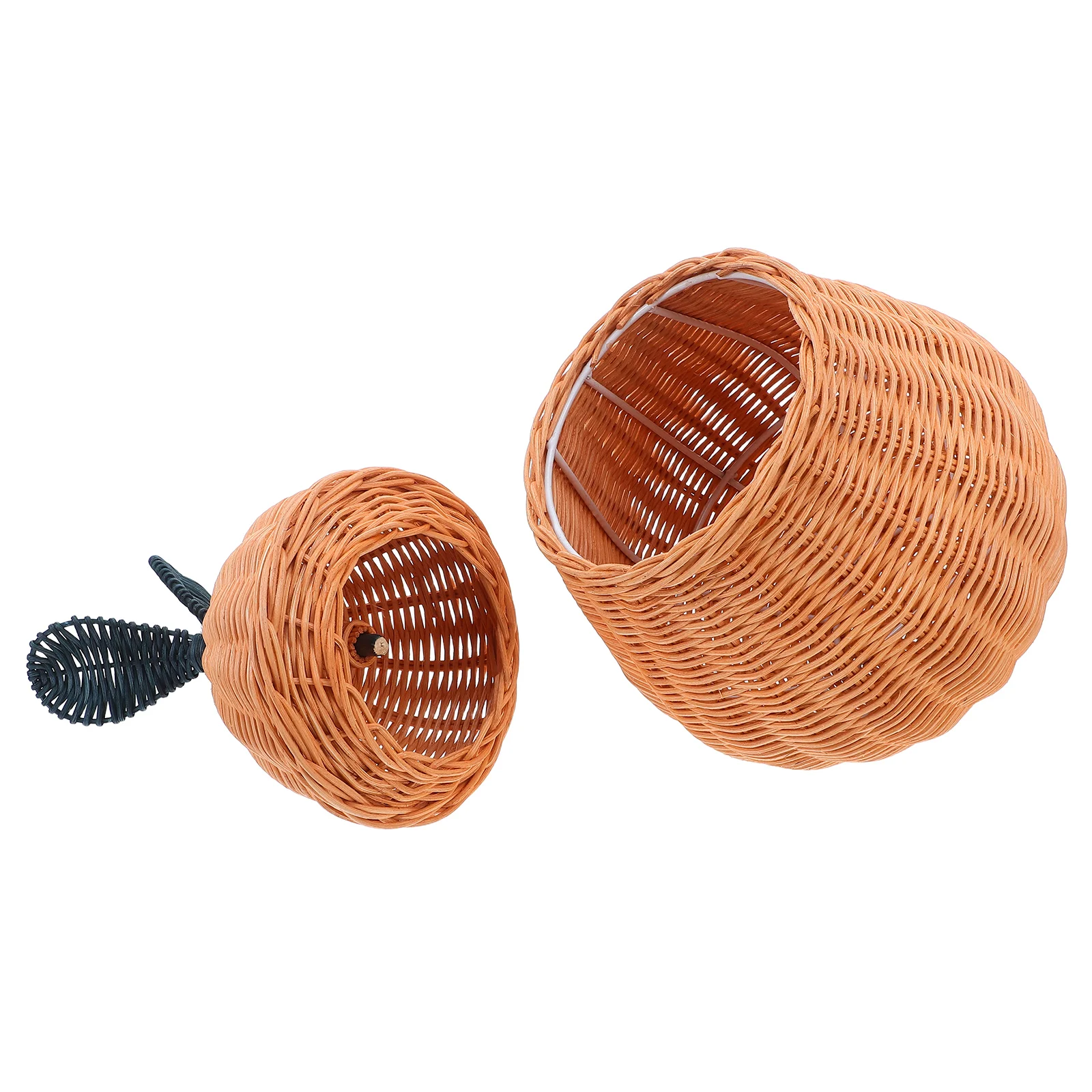 

Handcrafted Pear Shaped Basket Willow Weaving Multipurpose Organizer Room Decor Outdoor Photography Props