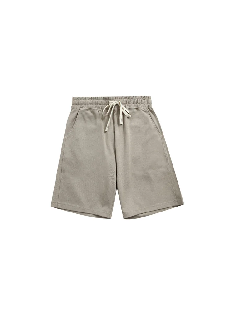 Sycpman 260 Gram Effen Kleur Twill Dubbelzijdige Katoenen Shorts Voor Mannen En Vrouwen Paar Losse Casual Veelzijdige Vijfde Broek