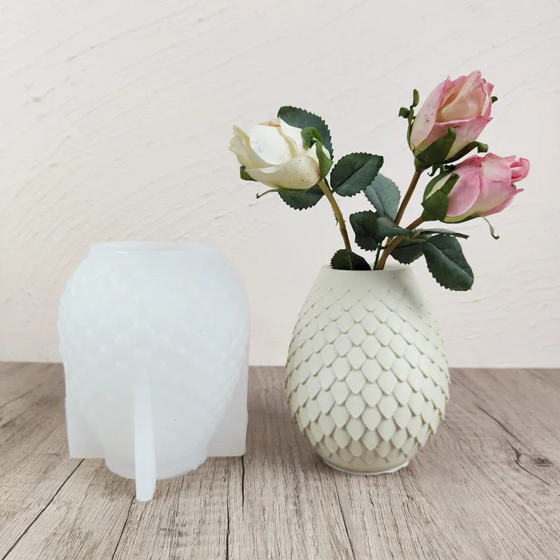 DIY Epoxy Resin Silicone Vase Mold Small Geometric Concrete Gypsum Pouring Flowerpot Silicone Mold Home Decoration Gift