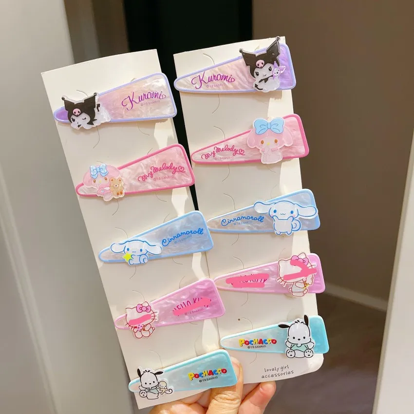 

10PCS Kawaii Sanrio Cinnamoroll Hair Clip Cute Hair Clip Girls' Hair Accessories Bangs Clip Edge Clip Girls' Gift