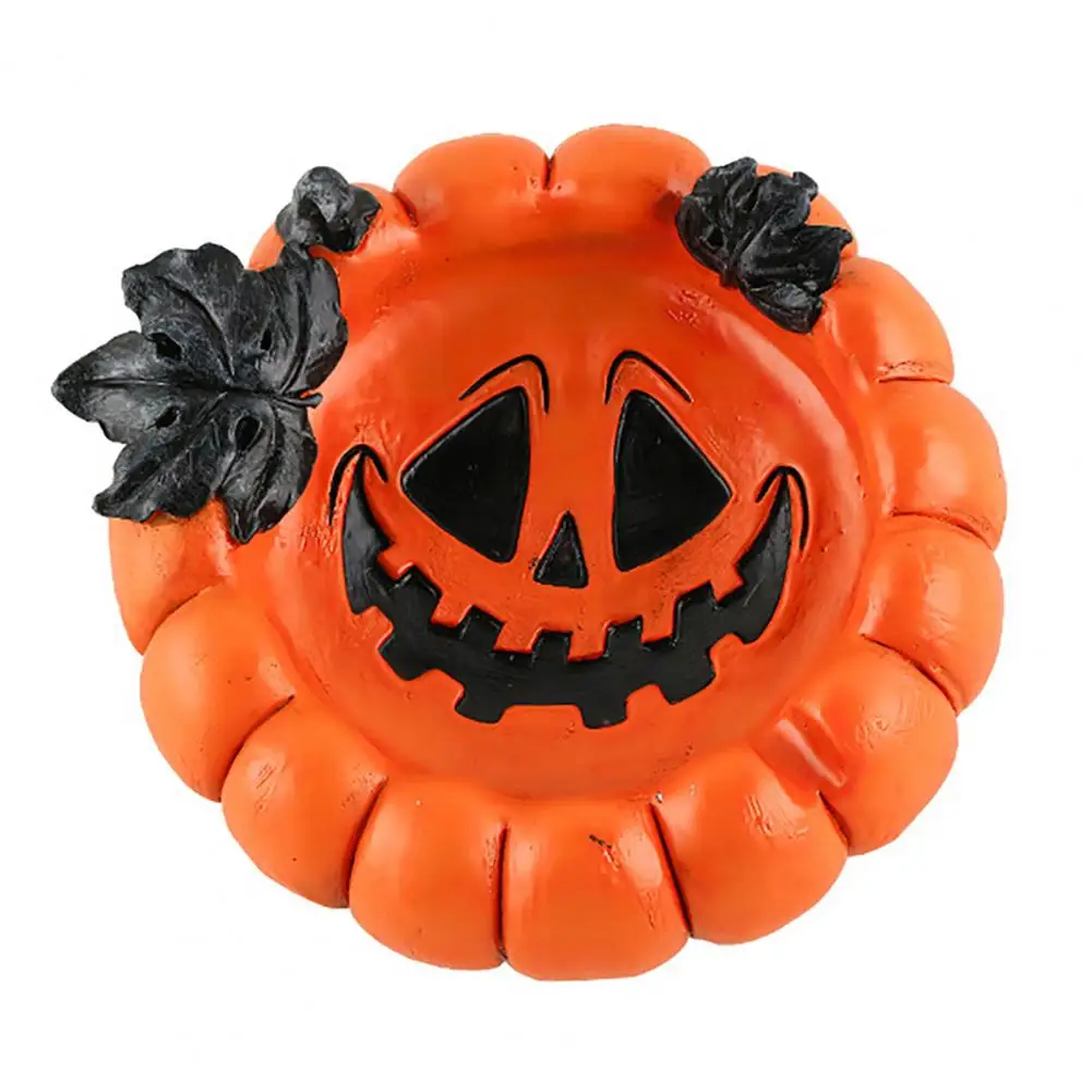 Resin Pumpkin Ashtray Head Festive Halloween Resin Figurine for Desktop Decoration Ash Storage Tray