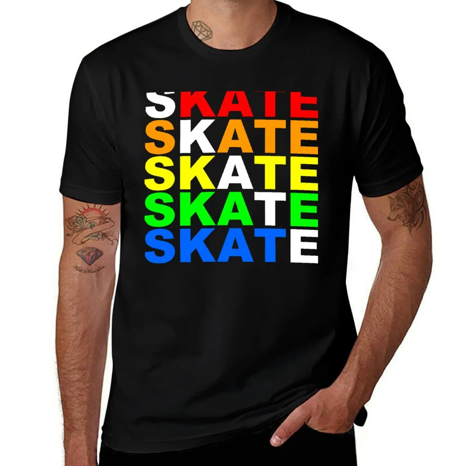 skate stacks T-Shirt Simple Trendy Casual T-Shirt