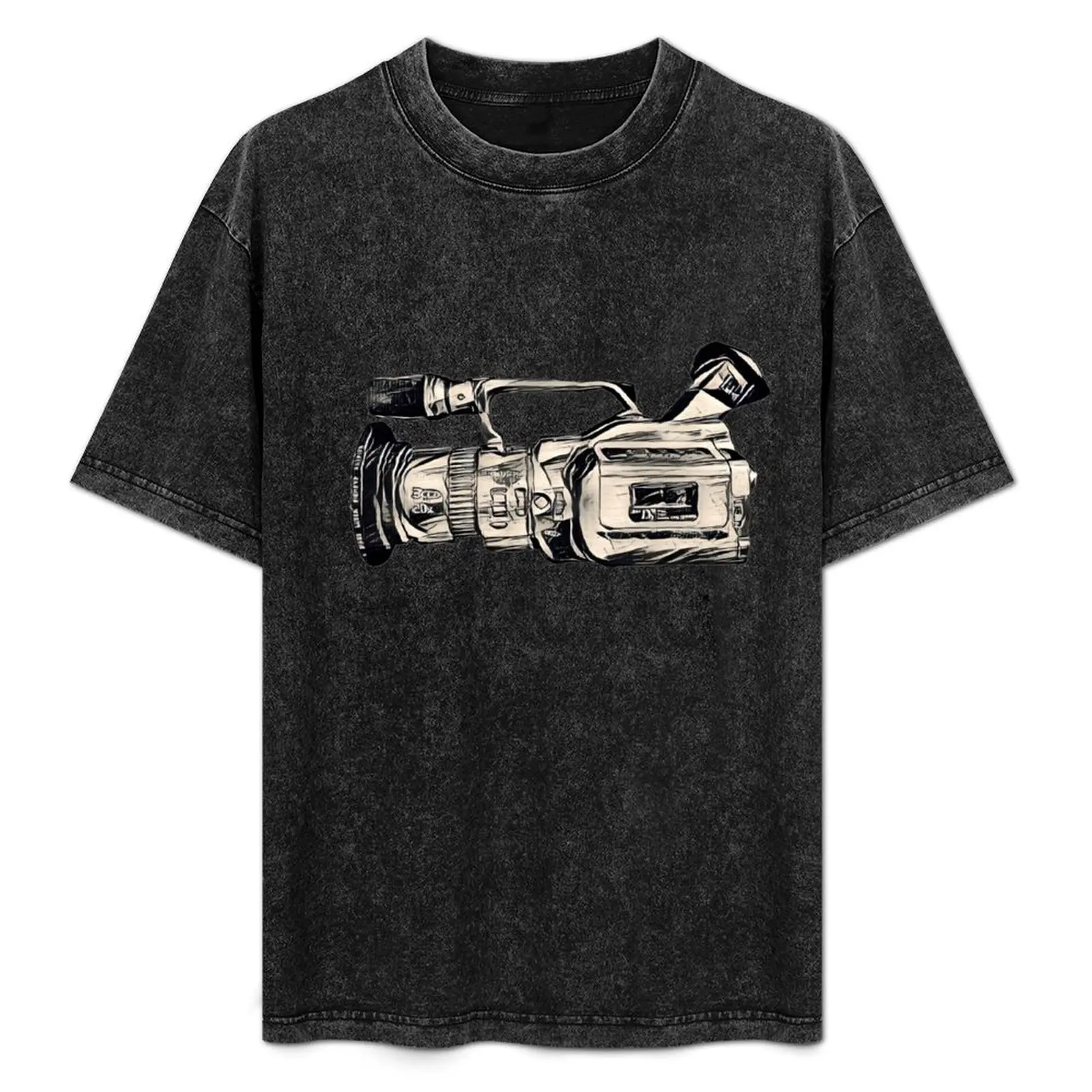 VX1000 iconic skateboard camera T-Shirt blue archive hippie clothes graphics mens tall t shirts