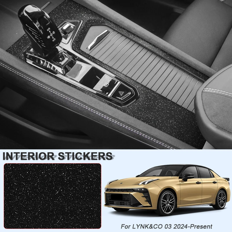 

Car Carbon Interior Sticker For LYNK&CO 03 2024-Present LHD Lifting Window Panel Decal Gear Inner Door Protective Film Accessory