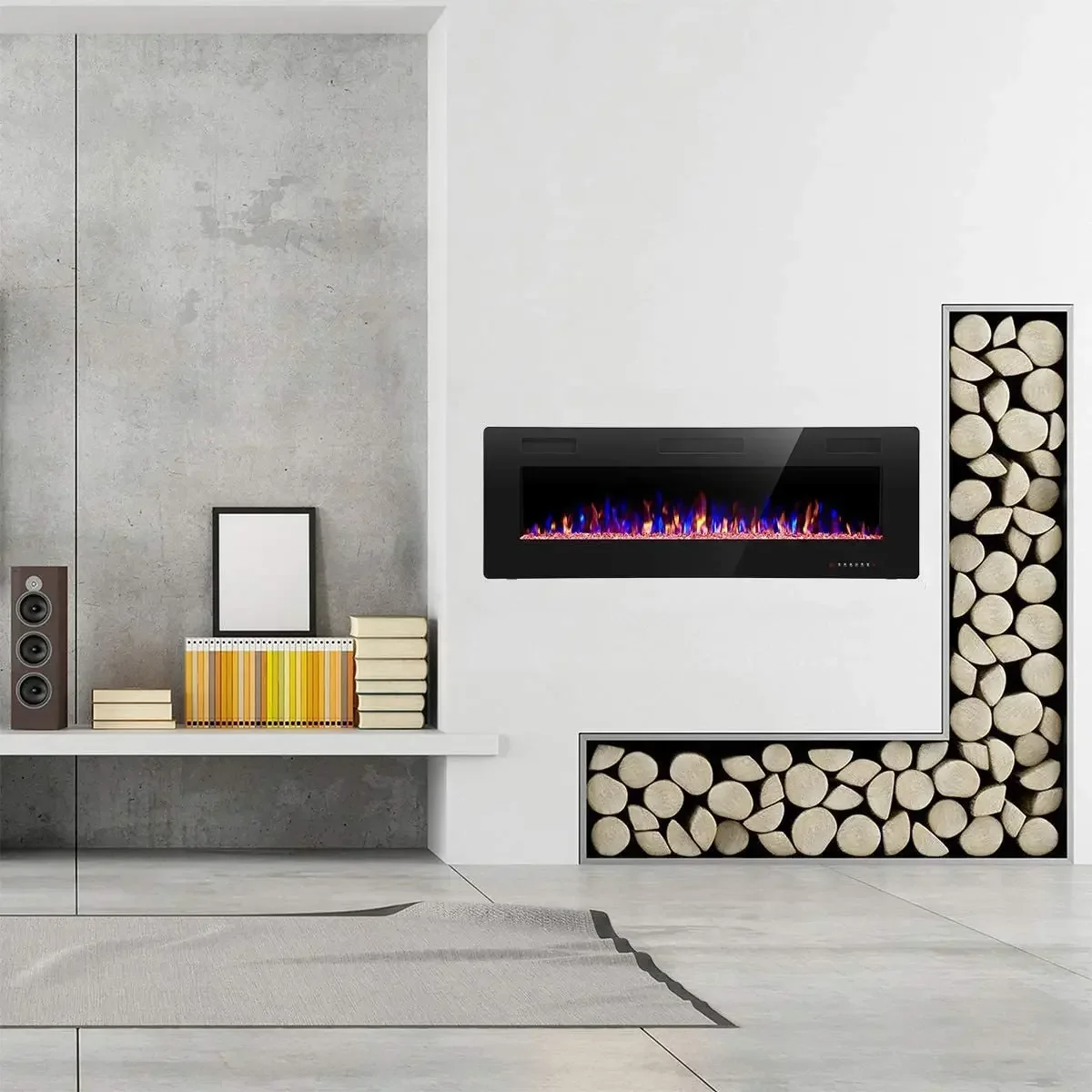 American electric fireplace embedded new decorative electronic simulation flame home take Heater fireplace