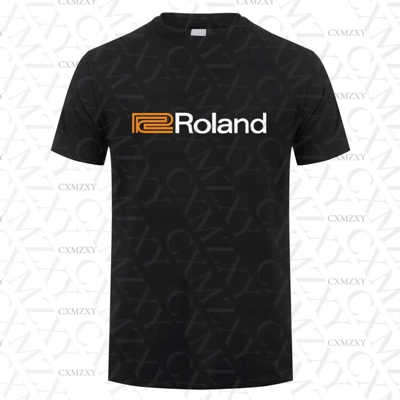

NEW Roland Logo T Shirt Summer Print Black T Shirt Clothes Popular Shirt Cotton Tees Amazing Short Sleeve Unique Men Tops