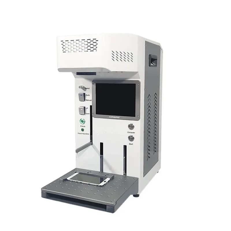 Portable Auto Focus Fiber Laser Marking Machine 20W Built-in Computer 2 In 1 Phone Repair Laser Engraving Machine