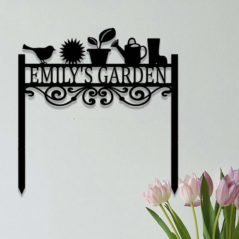 custom garden flags with stakes, metal garden flags, personalized garden stakes, yard flags, yard decorations, home garden flags