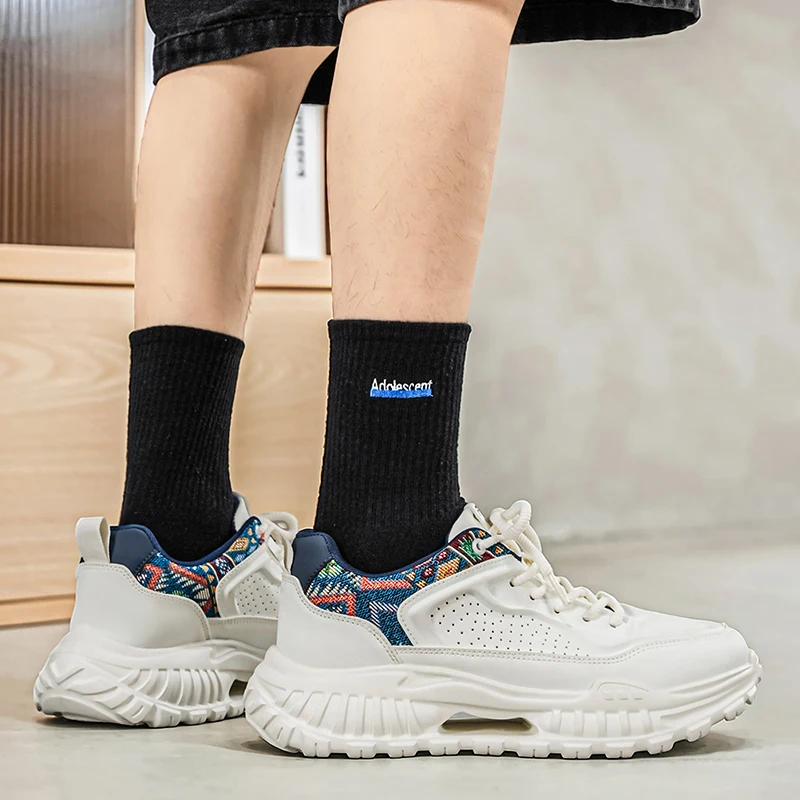 Men's Flat Tide Casual Sneakers Summer Walking Shoes Soft-sole Outdoor Running Shoes Breathable Lightweight Speed Sports Shoes