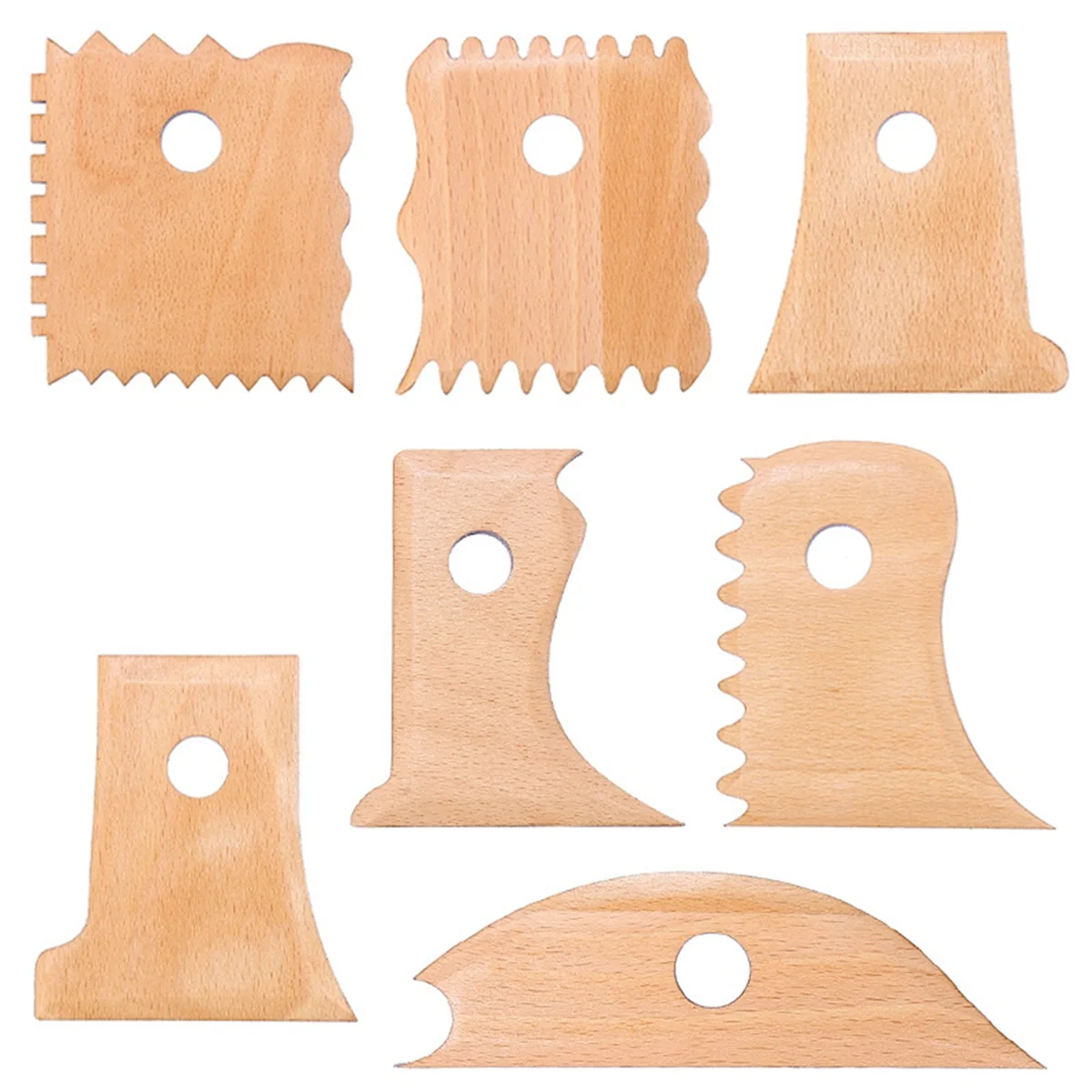 7 Pieces Pottery Tools Pottery Foot Shaper Tools Pottery Trimming Tools Pottery Profile Rib Bundle Foot Shaper