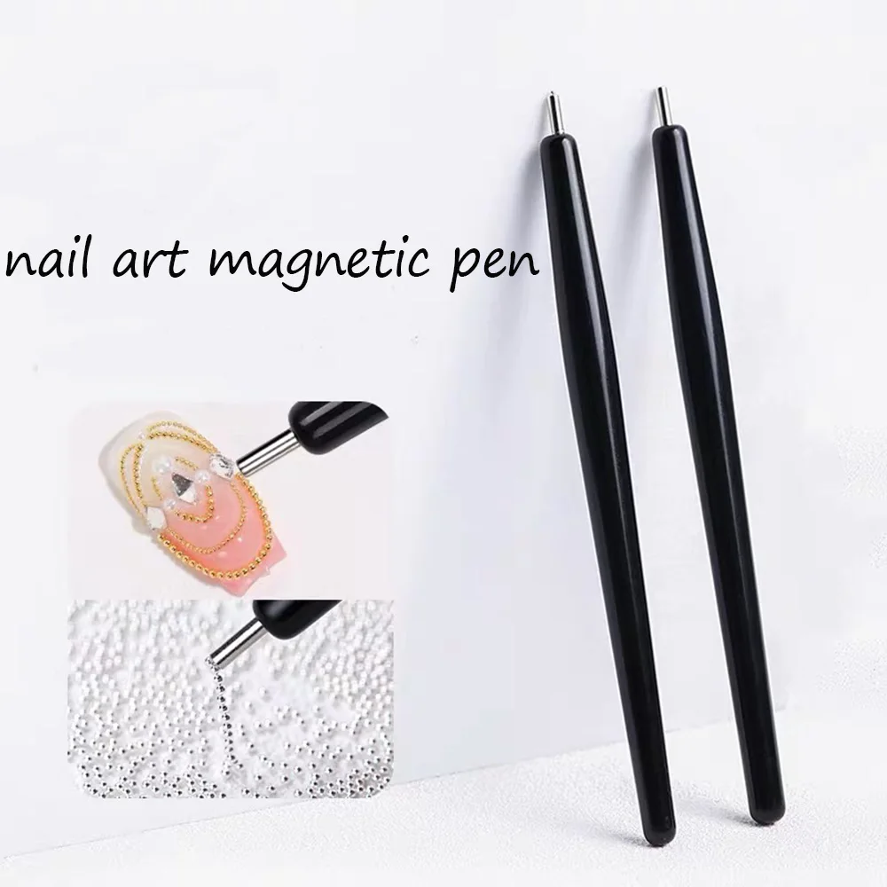 

1/2 PCS Professional Nail Art Magnetic Pen for Steel Ball Suction, High-precision Tiny Iron Beads Magnet Dotting Pen Manicu Tool