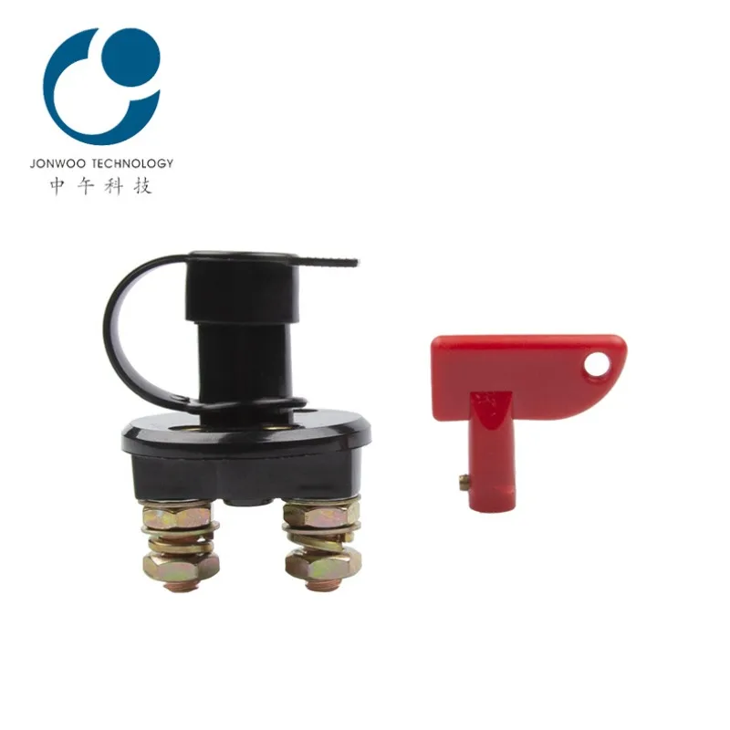 12V24V car modified power supply main switch, battery battery anti-leakage knob type double column power-off switch M10