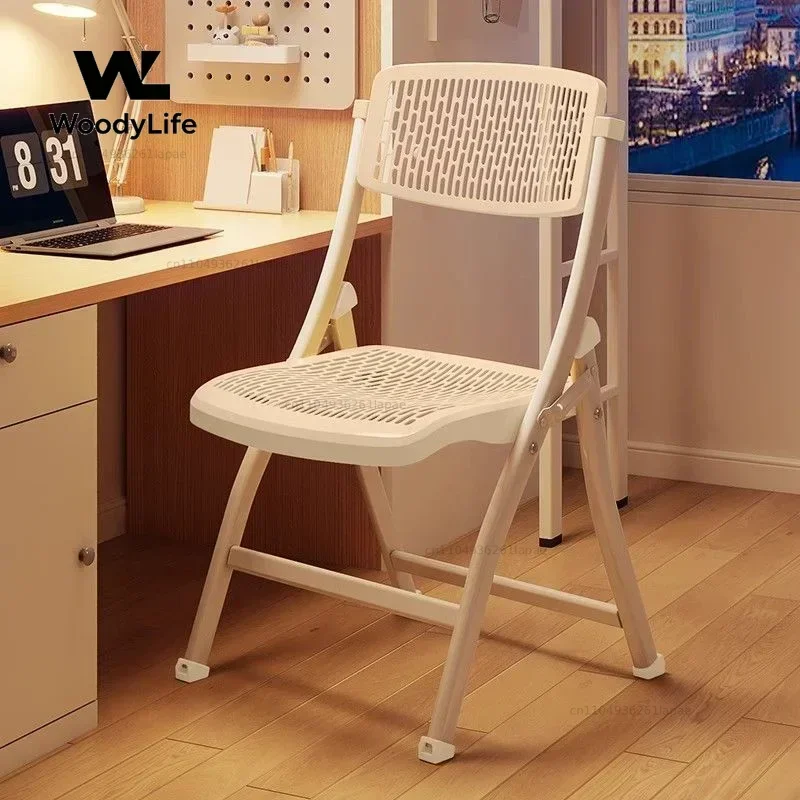 Computer Chair Comfortable Sedentary Folding Back Chair Office Seat Student Dormitory Girls Desk Study Stool