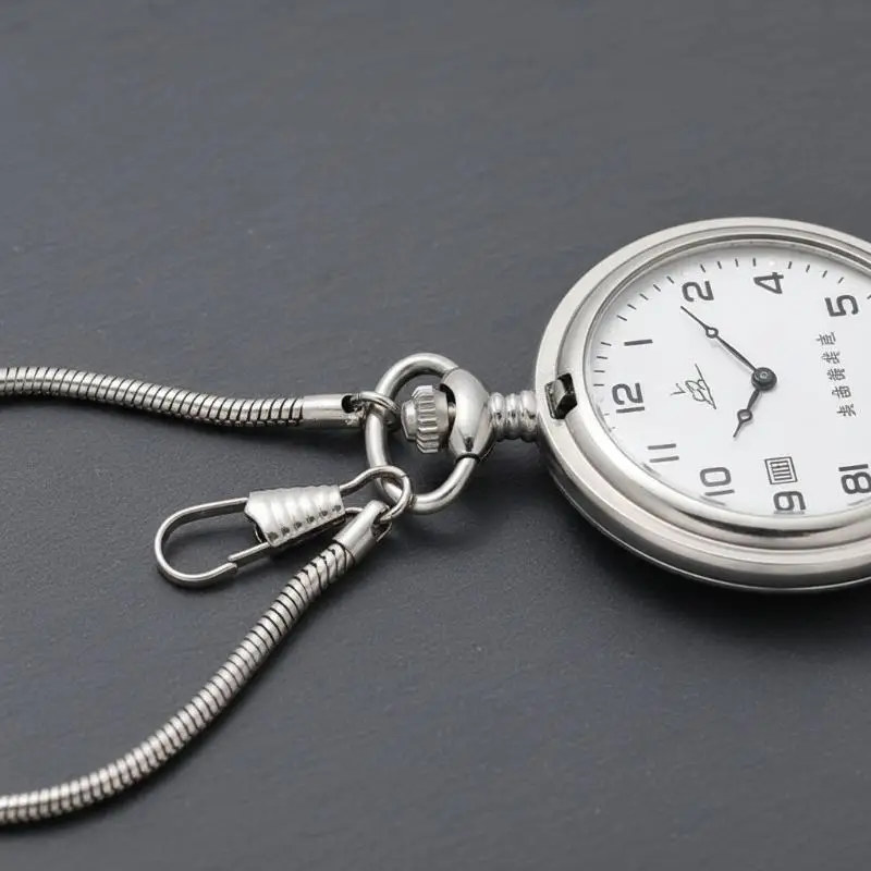 Unisex 37CM Mechanical Pocket Watch Chain - Fashion Iron Waist Chain for Vintage Style, Daily Wear & Gift