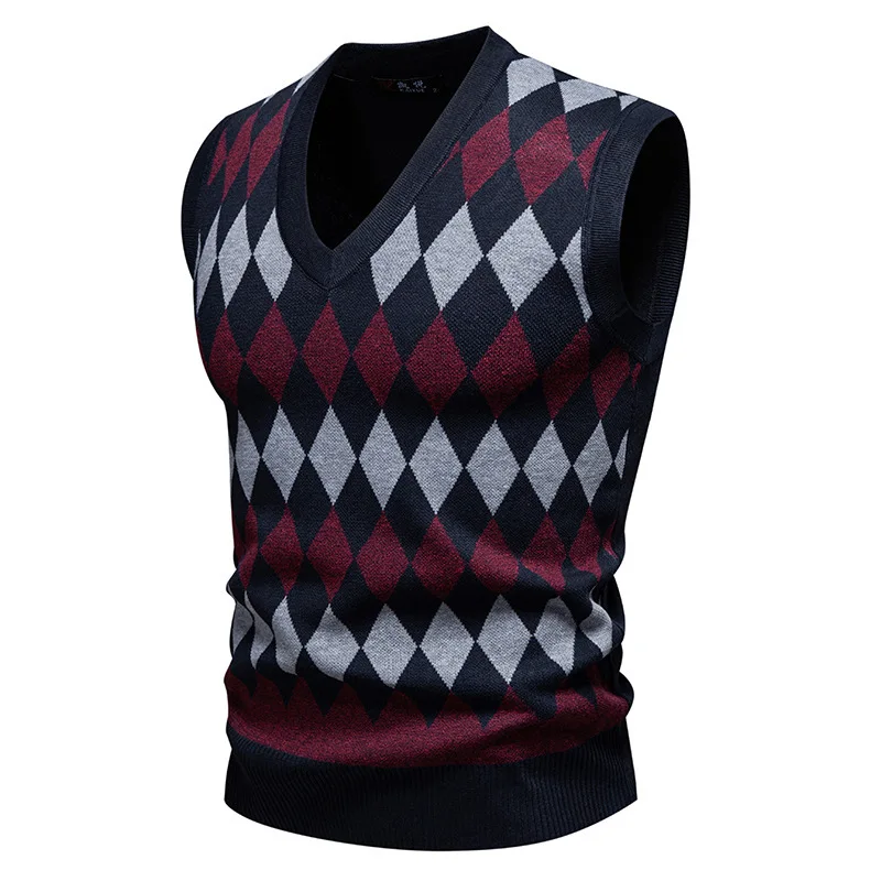 2025 الخريف والشتاء الرجال جديد محبوك سترة سترة عصرية سترة برقبة على شكل v سترة فضفاضة البلوز