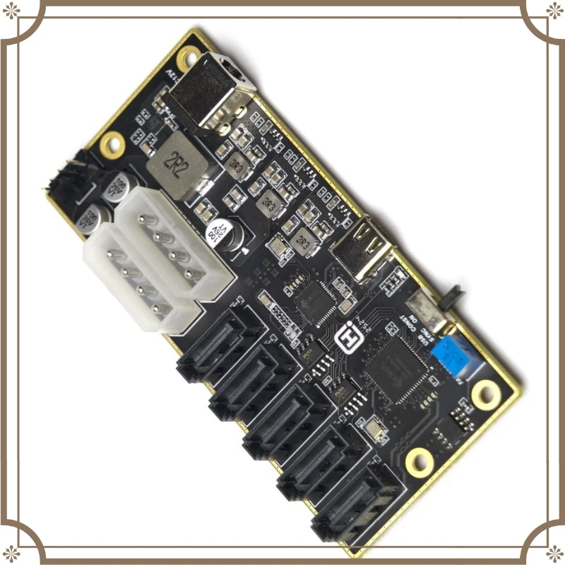 Type-C to 5-Port SATA3.0 Expansion Card JMS580 JMB575 Chip 10Gbps USB to SATA 6Gbps Adapter Card for SSD HDD Storage