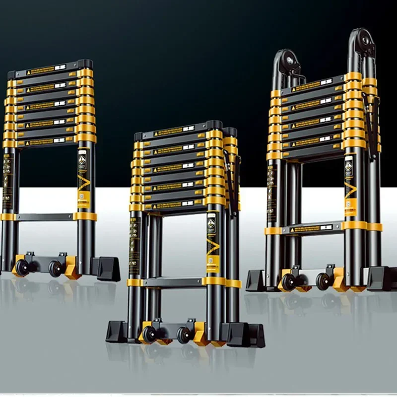 New  Aluminum Alloy Thickened Telescopic Ladder Multi-functional Portable Engineering Folding Home Lift Straight Ladde